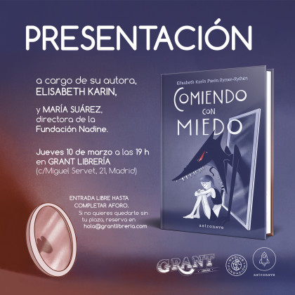 Presentación de Comiendo con miedo con Elisabeth Karin