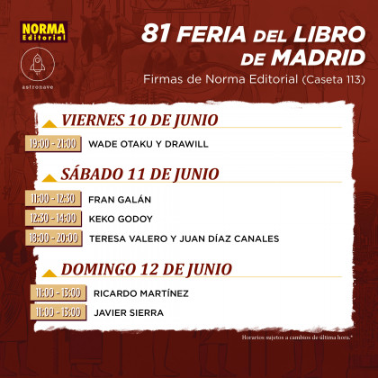 Sesión de firmas de Ricardo Martínez y Javier Sierra en la Feria del Libro de Madrid