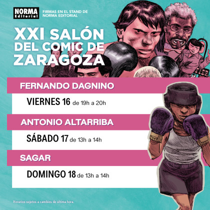Sesiones de firmas en el stand de Norma Editorial del XXI Salón del Cómic de Zaragoza