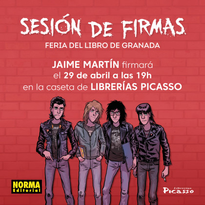 Sesión de firmas de Jaime Martín en la Feria del Libro de Granada