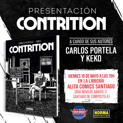 Presentación de 'Contrition' con Carlos Portela y Keko en Alita Comics (Santiago de Compostela)