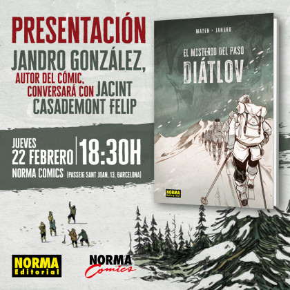 Presentación de 'El misterio del paso Diátlov' con Jandro González en Barcelona