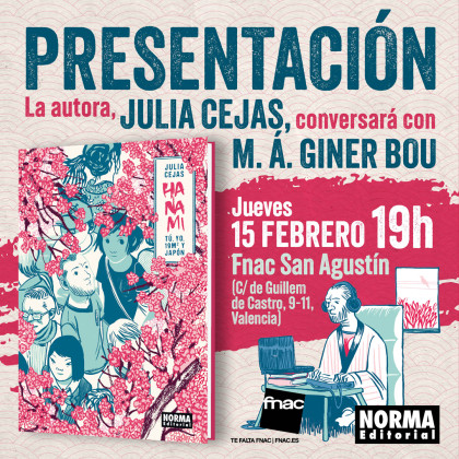 Presentación de 'HANAMI' con su autora Julia Cejas en FNAC San Agustín (Valencia)