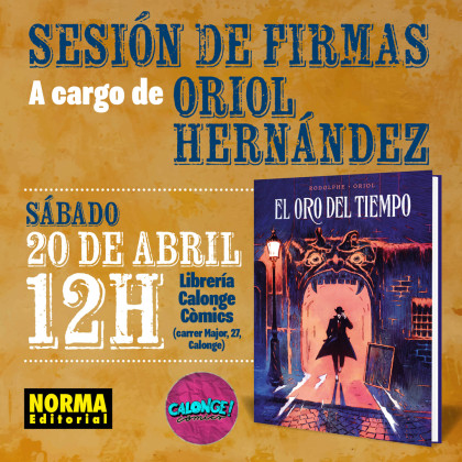 Sesión de firmas de 'EL ORO DEL TIEMPO' con Oriol en Calonge