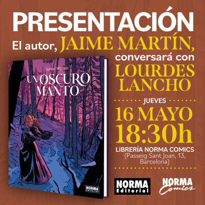 Presentación de 'UN OSCURO MANTO' con Jaime Martín en Barcelona
