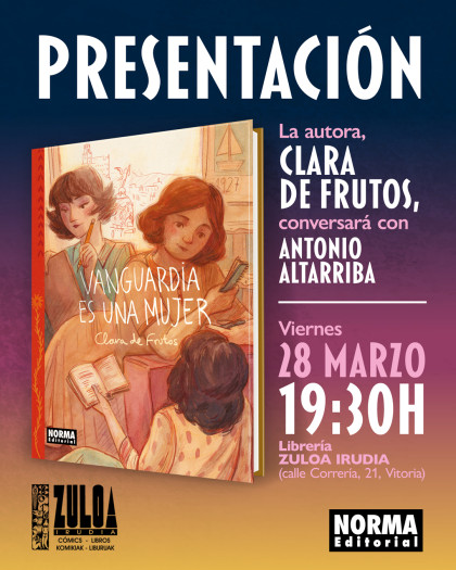 Presentación de 'VANGUARDIA ES UNA MUJER' con Clara de Frutos en Vitoria