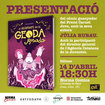 Presentació de 'EL MISTERI DE LA GEODA ROSADA' amb Júlia Rubau a Barcelona
