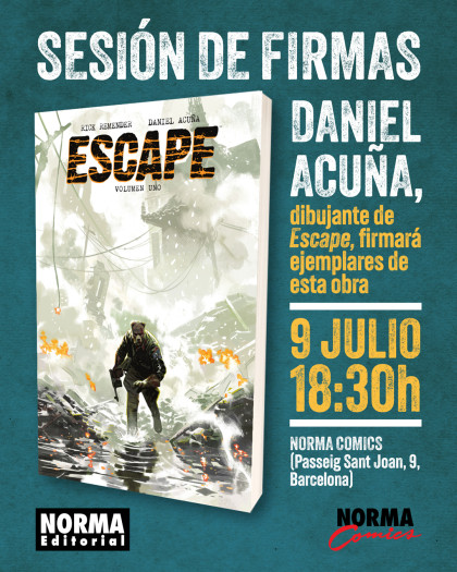 SESIÓN DE FIRMAS DE 'ESCAPE' CON DANIEL ACUÑA EN BARCELONA