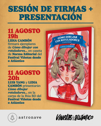 PRESENTACIÓN Y SESIÓN DE FIRMAS DE LIDIA CAMBÓN EN EL FESTIVAL VIÑETAS DESDE O ATLÁNTICO