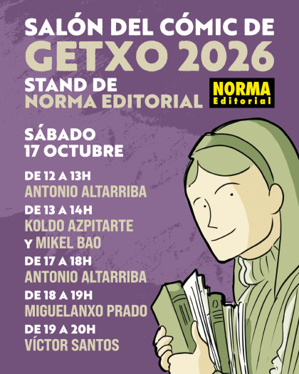 HORARIO DE FIRMAS DEL SÁBADO DEL SALÓN DEL CÓMIC DE GETXO 2026
